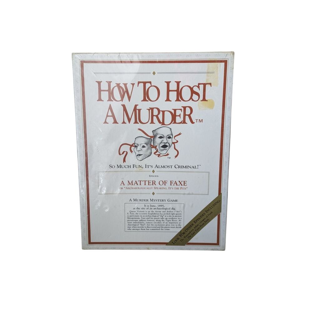 Vintage How to Host a Murder Game Episode A Matter Of Faxe New Sealed 1986